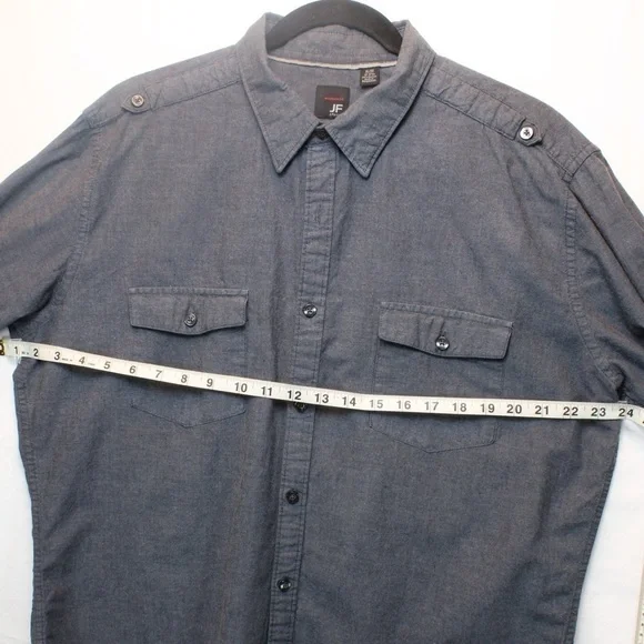 JF J.Ferrar Men's Rolled-Up Casual Shirt XL Neck Size 17-17.5 - Picture 7 of 9